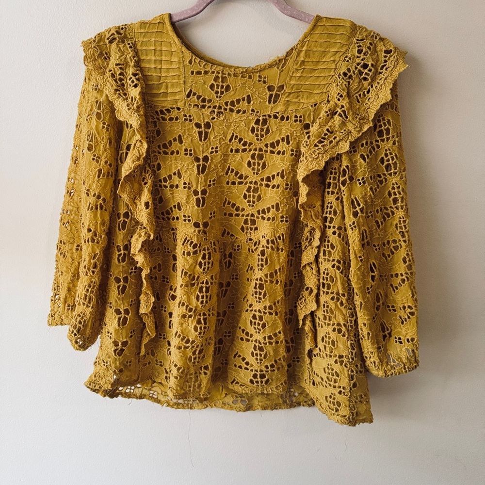 Anthropologie Clementine Lace Top.